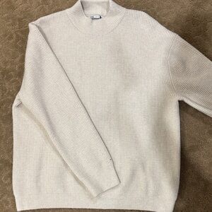Zara Men's Off-White Crewneck Sweater